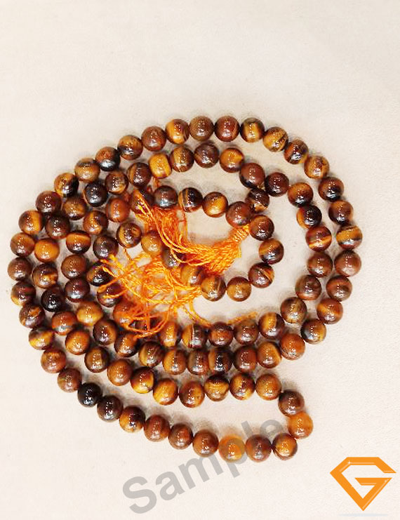 Natural Tiger Eye Stone Mala 8mm